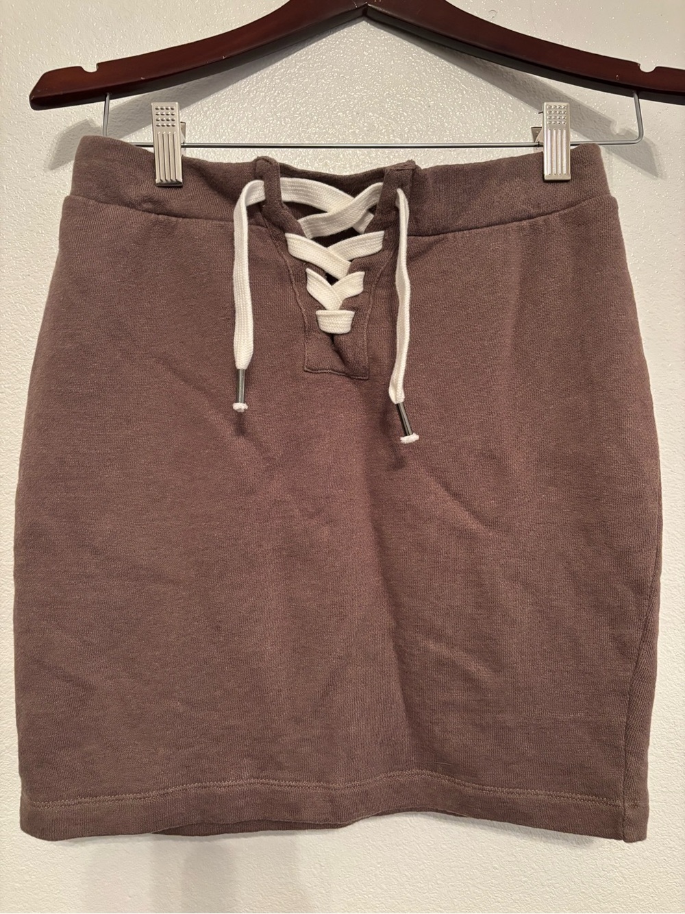 Chaser Lace-Up Brown mini skirt
